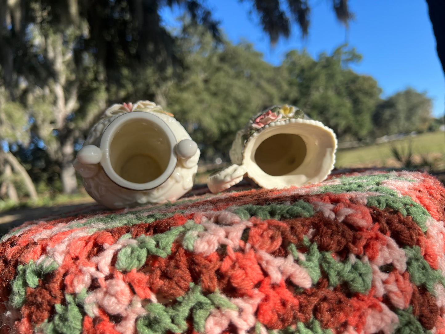 ✧ Capodimonte Style Floral Porcelain Set ✧ 1996