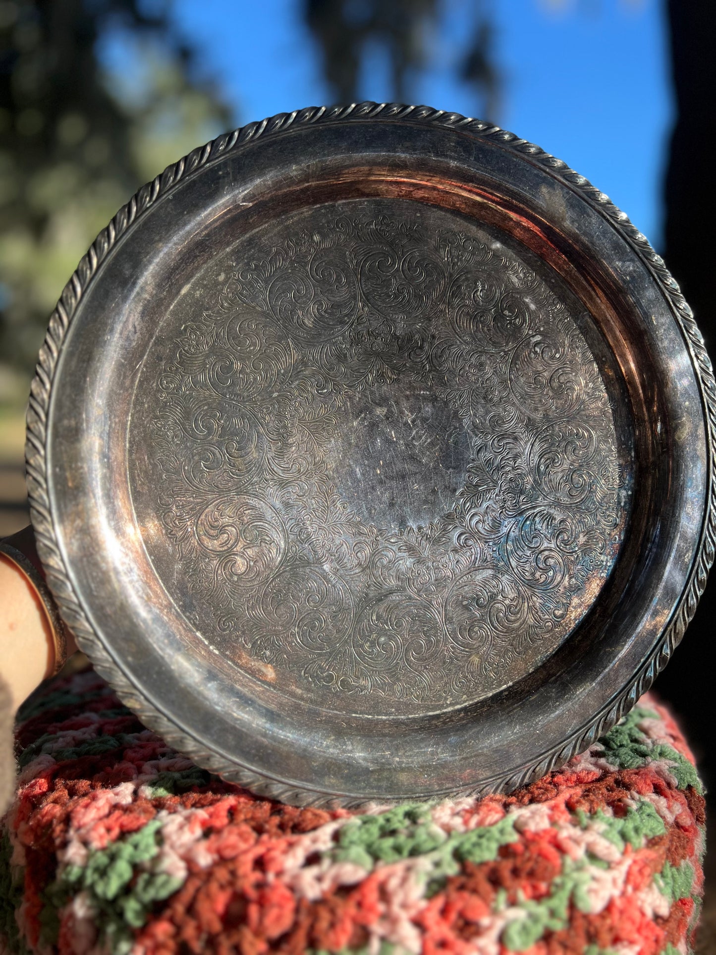 ✧ Ornate Silver Serving Platter ✧