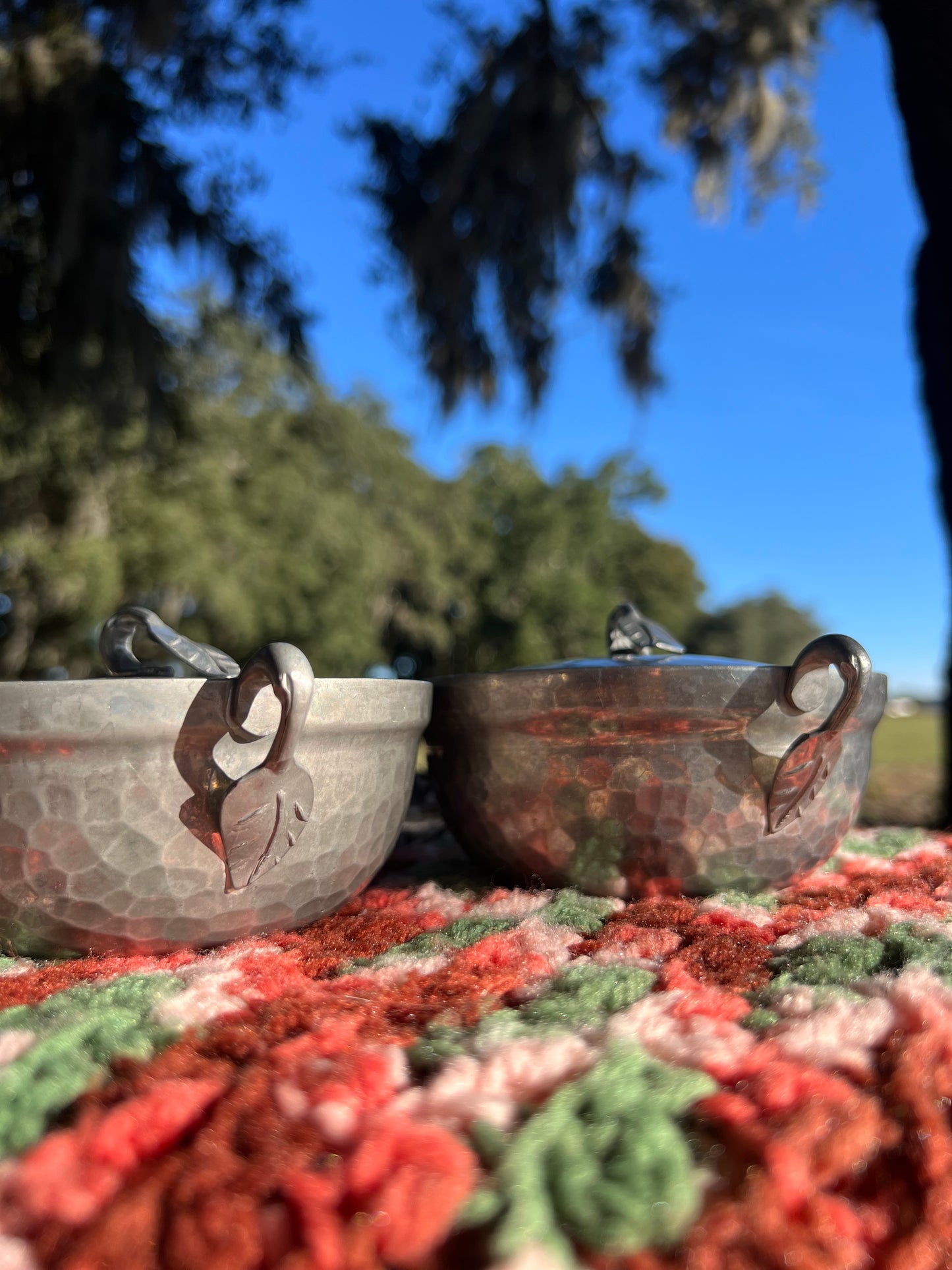✧ 1940-50s Hand-wrought Bowls with Lids ✧