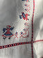 ✧ 1960’s Embroidered Austrian Tablecloth ✧ Natural Fibers