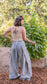 PRE ORDER Petal Wrap Pants: Sea Sage Cotton Gauze